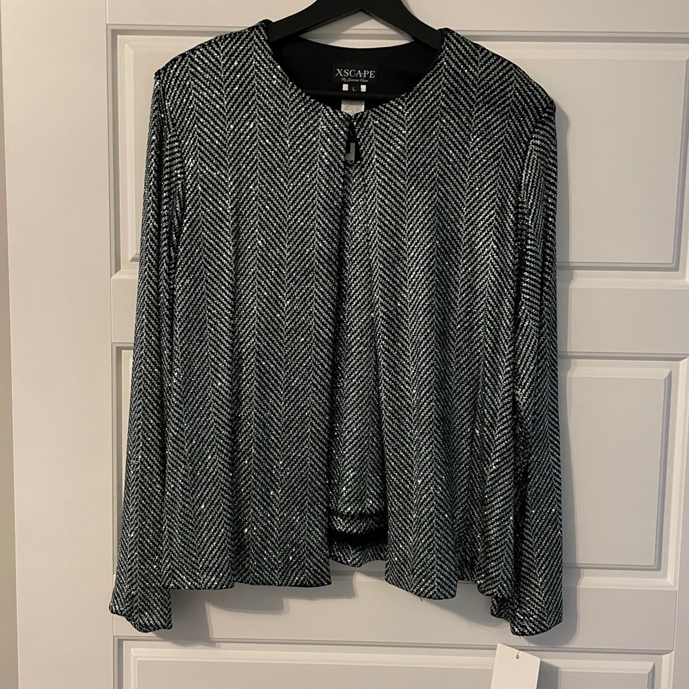 🆕 Xscape 2-piece shirt and jacket, large, NWT